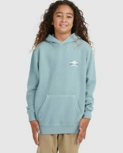 Outlet 🥰 Billabong Boy's Bong Days Pop Pullover Hoodie LIGHT MARINE 😉 -boys Sales Store ubbft00106 billabongw ble0 frt2 1