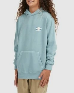 Outlet 🥰 Billabong Boy's Bong Days Pop Pullover Hoodie LIGHT MARINE 😉 -boys Sales Store ubbft00106 billabongw ble0 sd3 1