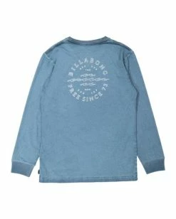 Best reviews of 🛒 Billabong Boy's Big Wave Dan Long Sleeve T-Shirt SMOKE BLUE 🔔 -boys Sales Store ubbzt00124 billabongf smb bck1 1