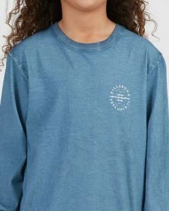 Best reviews of 🛒 Billabong Boy's Big Wave Dan Long Sleeve T-Shirt SMOKE BLUE 🔔 -boys Sales Store ubbzt00124 billabongw smb dtl1 1