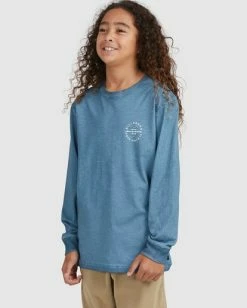 Best reviews of 🛒 Billabong Boy's Big Wave Dan Long Sleeve T-Shirt SMOKE BLUE 🔔 -boys Sales Store ubbzt00124 billabongw smb sd1 1