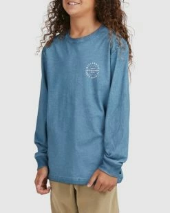 Best reviews of 🛒 Billabong Boy's Big Wave Dan Long Sleeve T-Shirt SMOKE BLUE 🔔 -boys Sales Store ubbzt00124 billabongw smb sd3 1
