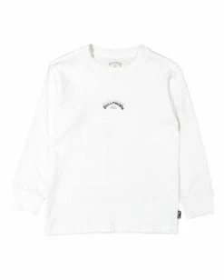 Buy 🤩 Billabong Boy's (2-7) Groms Core Arch Long Sleeve T-Shirt WHITE 🔥 -boys Sales Store ubtzt00113 billabongf wht frt1 1