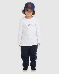 Buy 🤩 Billabong Boy's (2-7) Groms Core Arch Long Sleeve T-Shirt WHITE 🔥 -boys Sales Store ubtzt00113 billabongw wht frt1 1