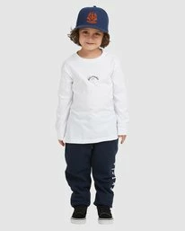 Buy 🤩 Billabong Boy's (2-7) Groms Core Arch Long Sleeve T-Shirt WHITE 🔥