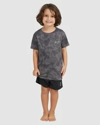 Discount ๐ Billabong Boy's (2-7) Groms Arch Tie-Dye Short Sleeve T-Shirt BLACK ๐คฉ